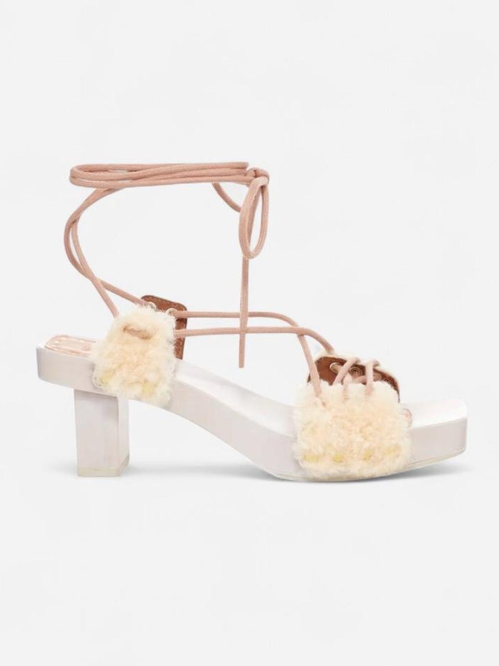 Ugg X Eckhaus Latta Shearling Pilar Sandals